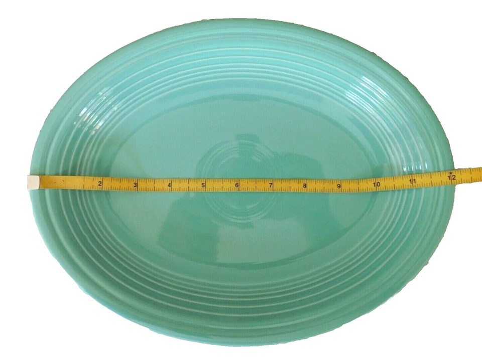 Plato ovalado Sea Mist verde fiesta Ware retirado 11,5 X 9" con fecha 1988 ¡RaRe Find! Foto 3 de 4