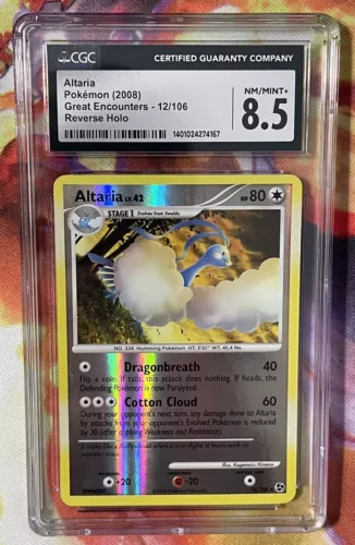 2008 Pokemon Great Encounters #12/106 Altaria Reverse Holo CGC 8.5 NM-MT+
