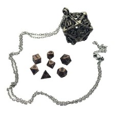 Metal DND Dice Polyhedron Table Games Dice Excellent Metal Dice  Game