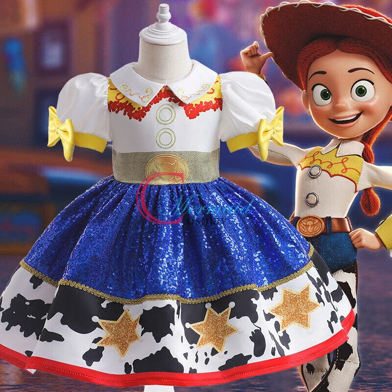 Girls Cowgirl Costume Princess Dress Up Halloween Costume Birthday