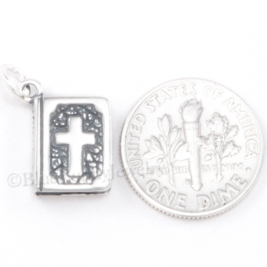 925 Sterling Silver Double Sided DOVE CHARM Pendant NEW Peace Bird 925