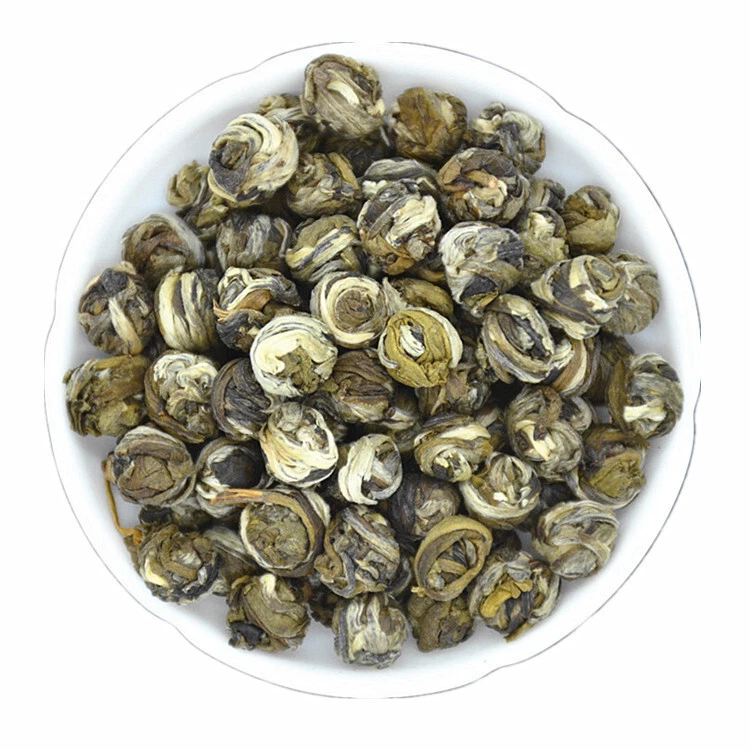 Premium Jasmine Dragon Pearl Loose Leaf Chinese Green Tea Hand Rolled Balls - Image 3 of 4