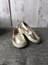 Osh Kosh B Gosh Girls Shoes Size 4 Toddlers Gold Shiny Belle Slip On Casual