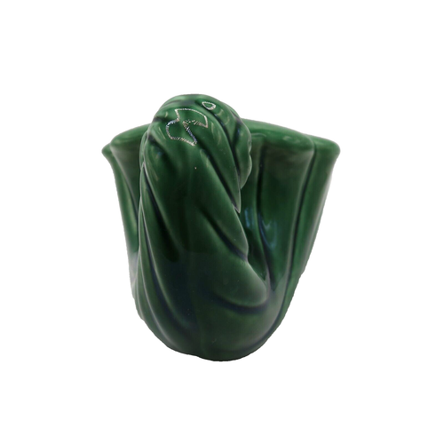Royal Copley Green Horn of Plenty Cornucopia Planter Pottery Vintage Large #260 - Picture 3 of 6