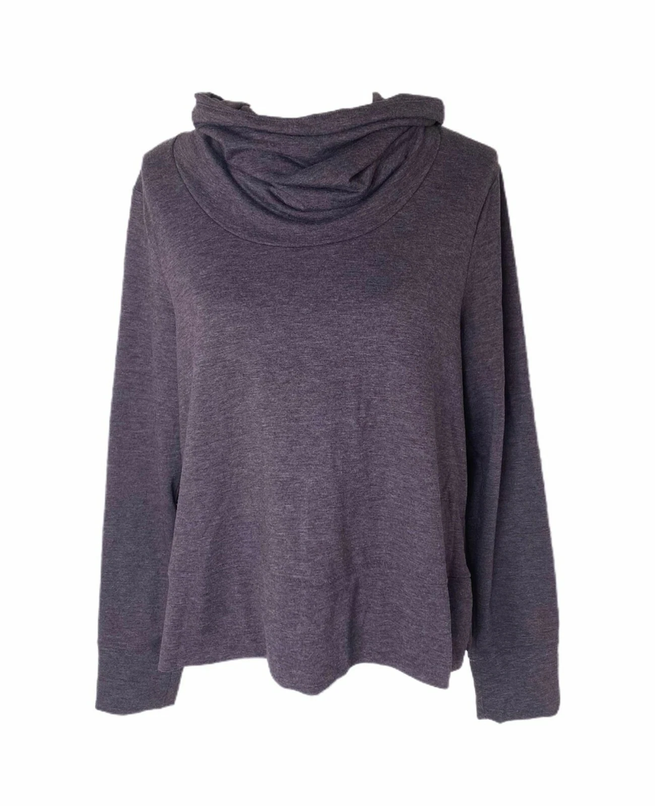 yogalicious heavyweight cowl neck long sleeve shirt
