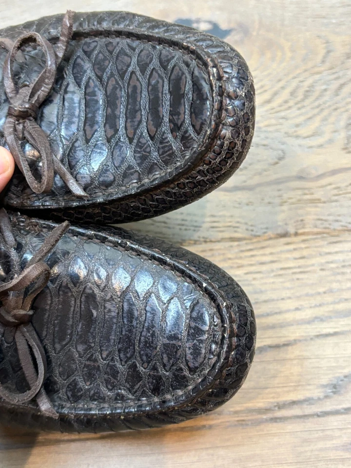 Zapatos Mocasines Johnson & Murphy J&M Flex Cuero Negro Punta Redonda Sin Cordones Talla 7.5N Foto 4 de 4