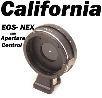 Canon EOS EF lens to Sony NEX-7 NEX-5 NEX-3 Built in Aperture