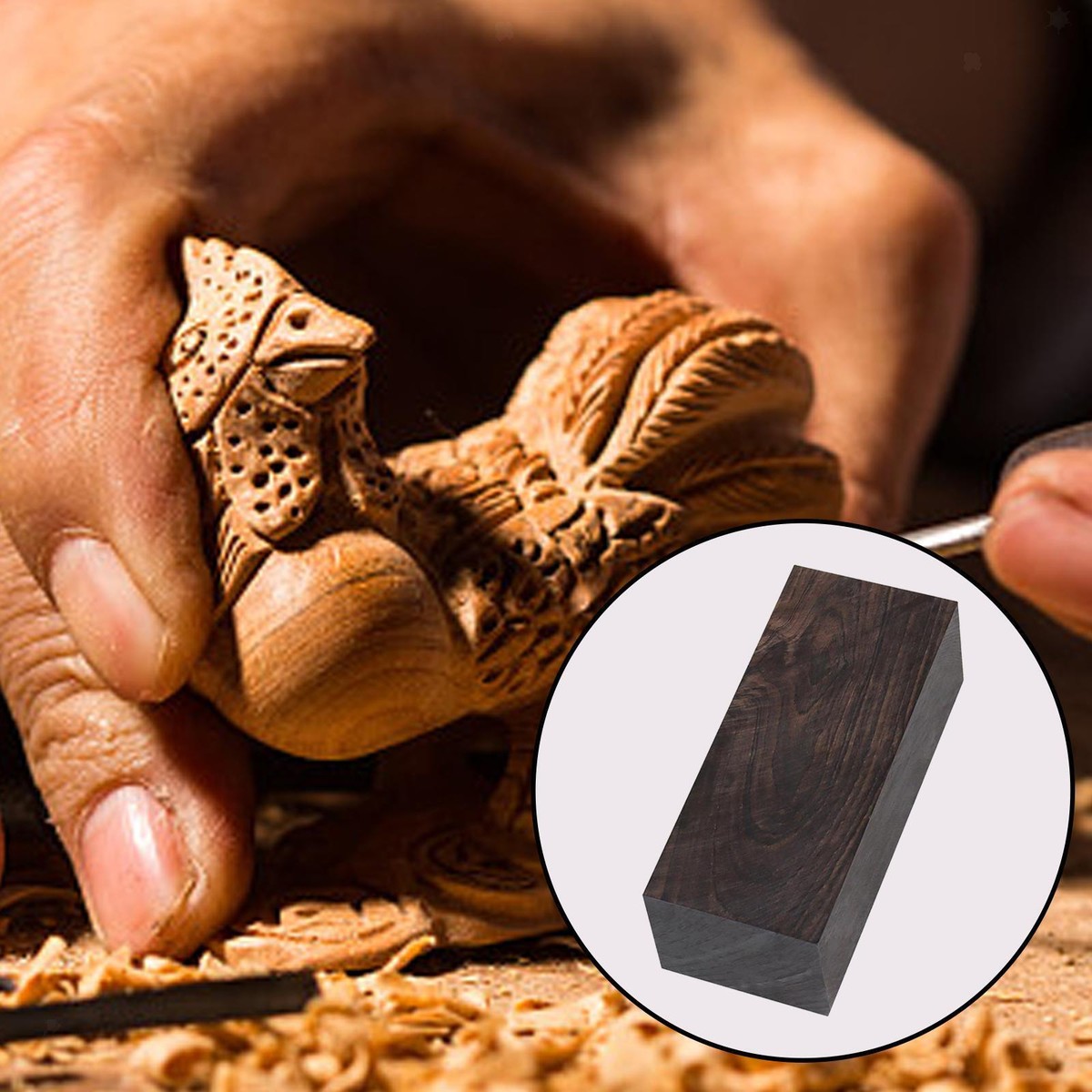 Legno Di Ebano Per Fai Da Te - Blocco 12x4x1cm, Per Intaglio E Progetti Artigianali - Foto 10