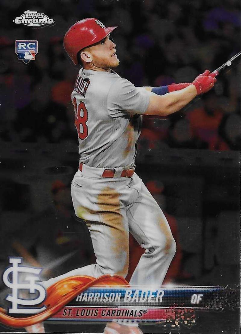 2018 Topps Chrome #40 Harrison Bader RC Rookie Louis Cardinals Baseball  Card