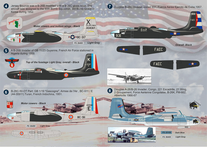 Douglas A-26 Invader 1942 Year 1/72 Scale Decals Kit Print Scale 72-110