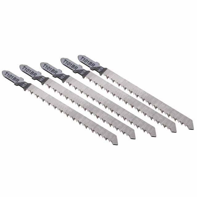 5pcs T101br Jigsaw Blade Down Cut Worktop Wood Cutting For Bosch
