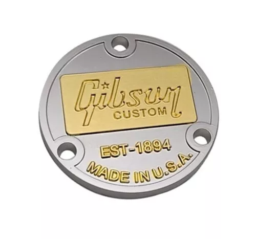 Les Paul American Metal Plate - Custom Shop - Silver/Gold - LP USA Guitar