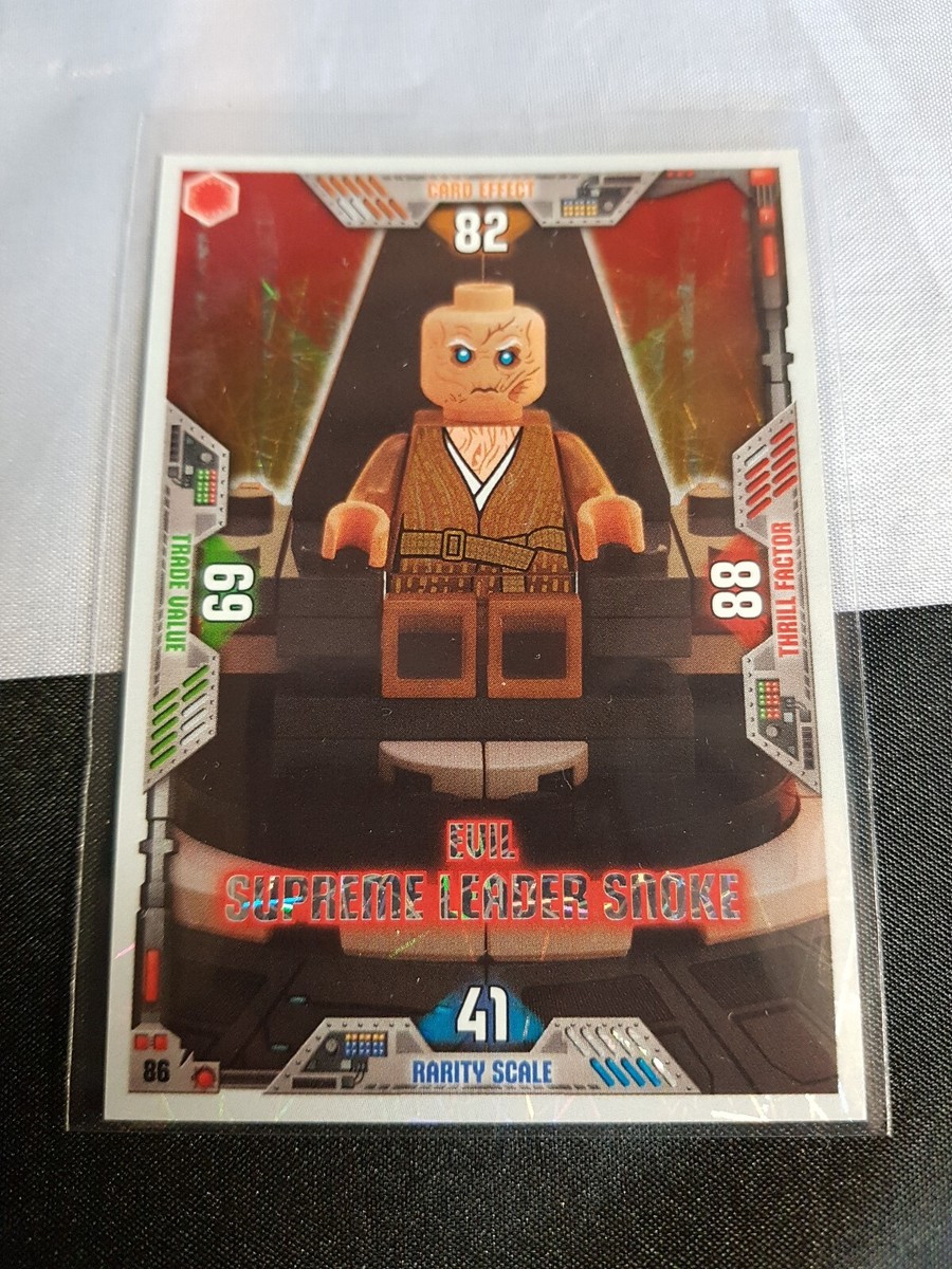 Lego Star Wars EVIL SUPREME LEADER SNOKE Card #86 UK