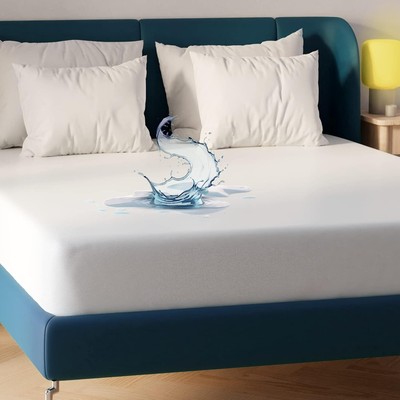 Niagara Waterproof Mattress Protector Queen 60x80 Cover Deep Queen, White 