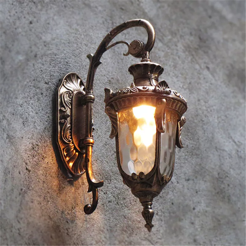 Outdoor Wall Lamp Garden Glass Wall Lights Bar Vintage Lighting Home Wall Sconce