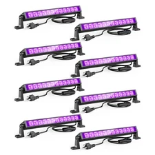 8PCS 40W LED Black Light Bar for Glow Party, Blacklight with Plug &Switch, Ea...