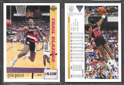 Upper Deck NBA Basketball 1991 #35 Clyde Drexler Portland Trail Blazers HOF Card