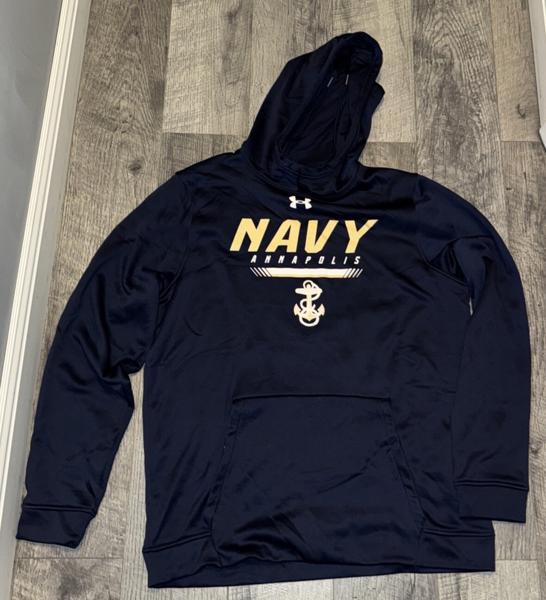 Under Armour United States Naval Academy Hoodie Sweatshirt Men’s Large Blue