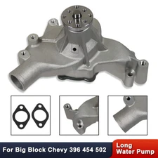 For Chevy Big Block BBC 396 402 454 Long Water Pump LWP High Flow Aluminum Satin