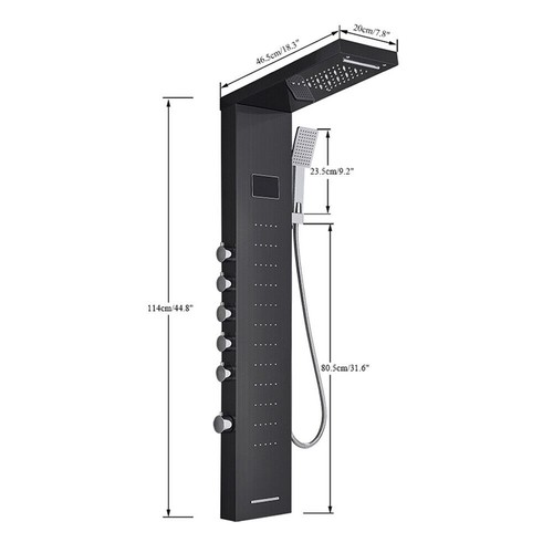 LED Moderna Panel de Ducha Acero Inoxidable Columna de Hidromasaje Para Baño - Imagen 26 de 140