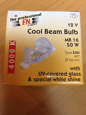 F.N. LIGHT THE professional Halogen Lampe Cool Beam Bulb MR16 50W 12V 40° 537540 - Bild 1 von 3