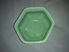 Celadon Green Weaved Basket Pattern Ceramic Planter Hexagon Shaped — photo 6