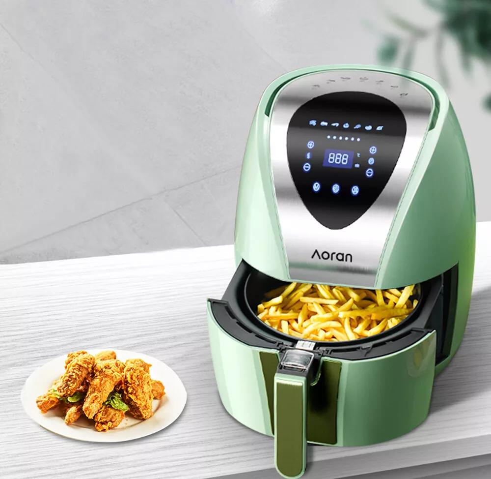 SHengwin 220V Multifunction Air Fryer Household Touch Screen 5L Electric Oil-Free Fryer