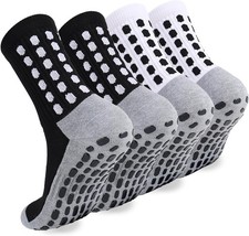 2/4/6 Pairs Men's Soccer Socks Grip Pads Non Slip Football Baseball Soccer...