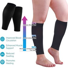Calf Compression Sleeves Leg Support Socks Improve Circulation Reduce Swelling