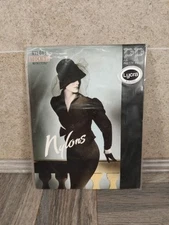 Vintage Pair Pretty Polly Nylons Stockings Silver Grey Size 3-5 New Vintage