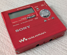 Sony MZ-R909 Compact MiniDisc Recorder Portable MDLP Player Walkman Red Japan