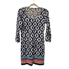 Lilly Pulitzer Dress Womens Small Blue Casual Resort Beach Fish Pima Cotton