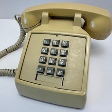 Vintage Cream 1983 ITT Push Button Desk Table Top Telephone Retro Tested working