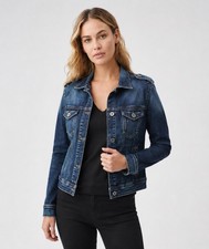 Chevignon Denim Jacket Women s Small Blue But...