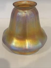 ANTIQUE STEUBEN GOLD AURENE ART GLASS SHADE  2 1/4” FITTER