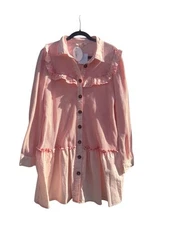 Mazik Vintage Wash Pink Jacket Dress