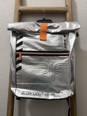 Disney Parks Buzz Lightyear Space Ranger Roll Top Backpack Silver Large