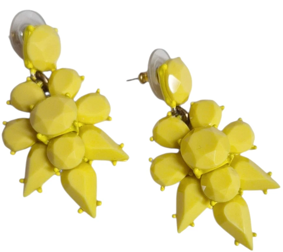 Pendientes colgantes opacos J.Crew Factory cuña limón amarillo claro oro buey Foto 4 de 4