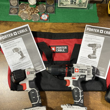 SPECIAL BAG BONUS BUY**porter cable 20v tools ,chargers & tool bag,FREE SHIPPING