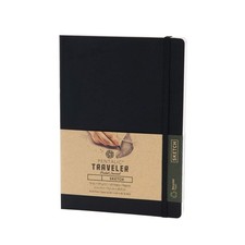 6" x 8" Pocket Sketchbook Traveler Journal, 160 Pages, Black