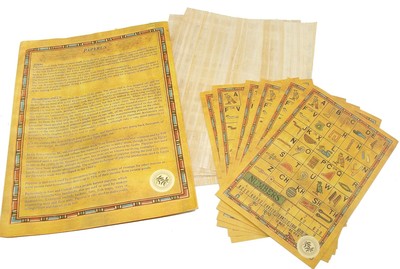 CraftsOfEgypt Set 10 Egyptian Papyrus Paper 6x8 Inch (15x20 cm) - Ancient Alp...