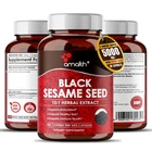 Black Sesame Seed Extract 5000mg Capsules - 90 Count - Supports Healthy Skin
