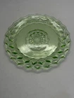 VERY RARE UNLISTED Jeanette Cube Green Cubist 9” DINNER Plate Depression Glass