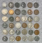 Old U.S. coins, Junk Drawer Lot of 36 Coins 1-90% Silver Seated Liberty Dime  ++