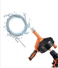 25-Foot Drain Auger with Drill Adapter, Flexible Plumbing Snake for Kitchen, Bat