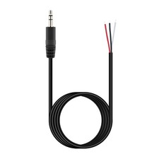 6FT 3.5mm 1/8" to Speaker Wire TRS Stereo Male Plug to Bare Wire Pigtail 3.5m...