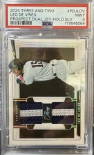 2024 Three And Two Leo De Vries Prospect Dual Jersey Silver /25 San Diego PSA 9