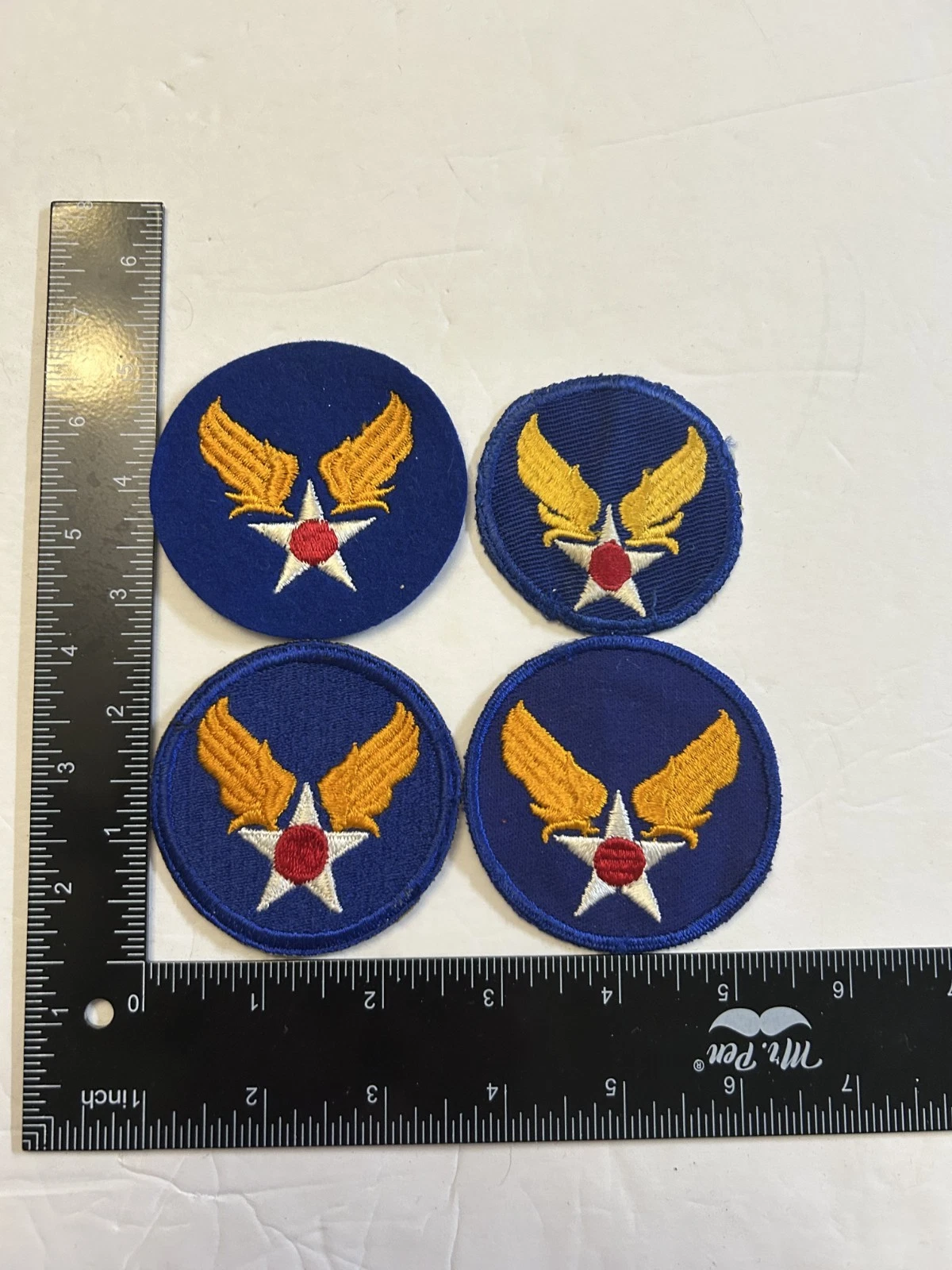 MH1207 Original WW2 US AAF Set Shoulder Patches IR2E