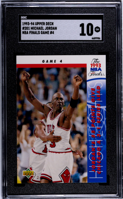 1993-94 Upper Deck Michael Jordan #201 SGC 10 GEM MINT NBA Finals Game #4 Bulls