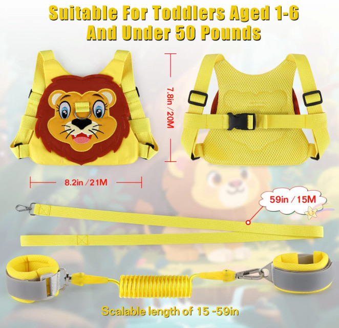  Anti Lost Wrist Link Child Kids Safety Harness Kids Walking Wristband Assistant